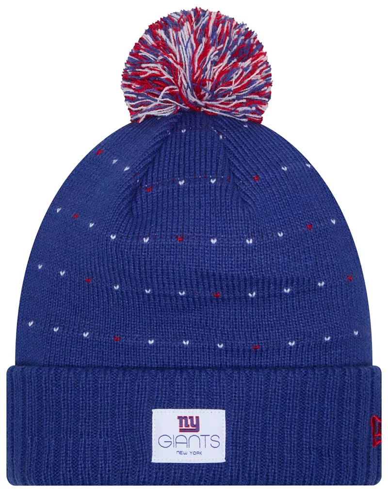 

Женская вязаная шапка с сердцем New Era New York Giants