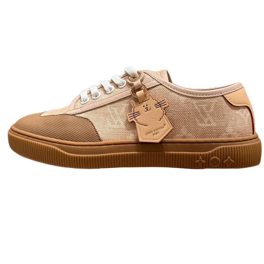 LOUIS VUITTON Grace Coddington Collaboration Kitten Catogram Collection Low top Skateboard Shoes Women's Brown — фото 3