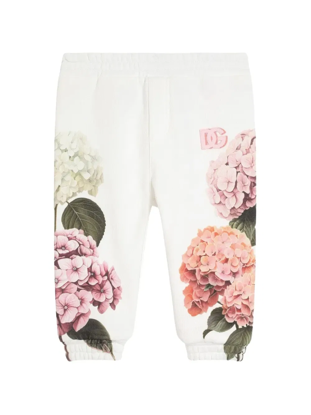 Фланелевые брюки с принтом Hydrangea Dolce & Gabbana Kids, белый