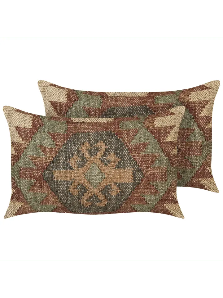 

Декоративная подушка Beliani 2er Set Deko CUMBUM, цвет bunt/braun/grün