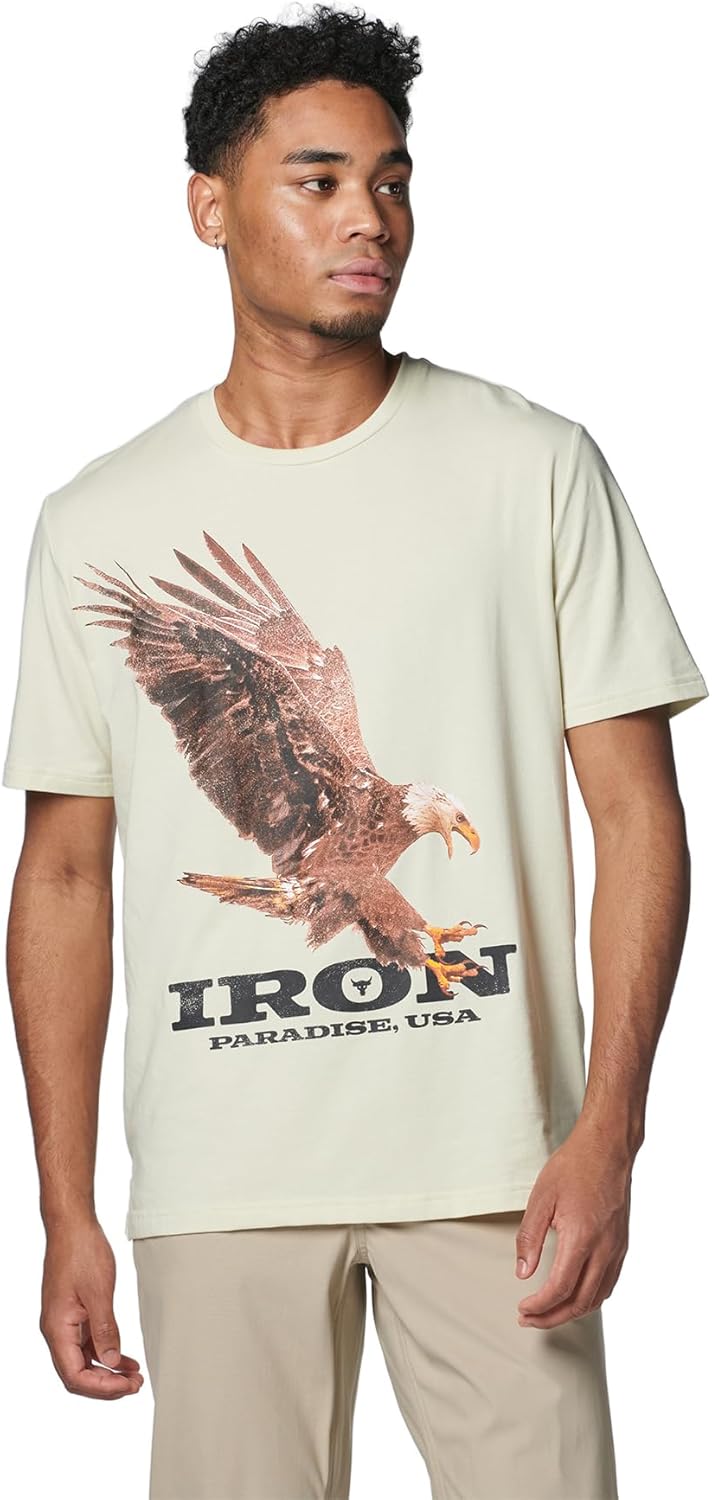 

Мужская тренировочная футболка с коротким рукавом UNDER ARMOUR UA Project Rock Eagle Graphic, черный