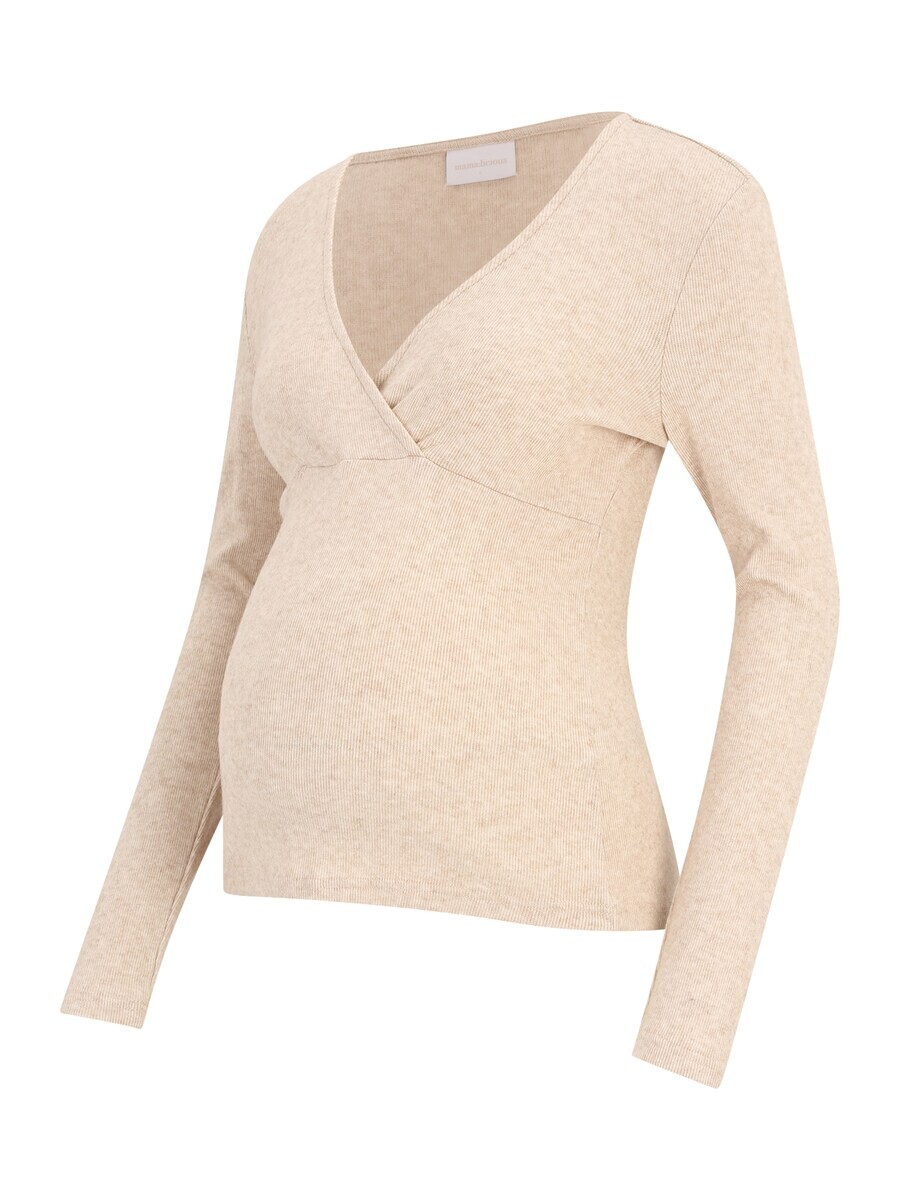 

Лонгслив MAMALICIOUS Shirt Metha Tess, бежевый