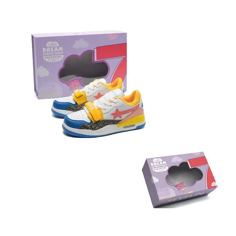 

7 SEVFUN Низкие скейтбордские кроссовки унисекс розовые желтые синие, цвет Pink Yellow Blue