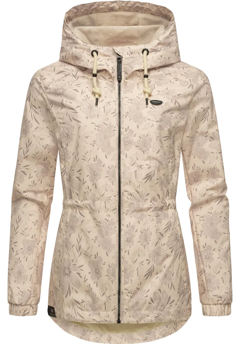 

Верхняя куртка Ragwear "Dankka Spring", с капюшоном, стильная женская переходная куртка с цветочным принтом по всей поверхности, бежевый