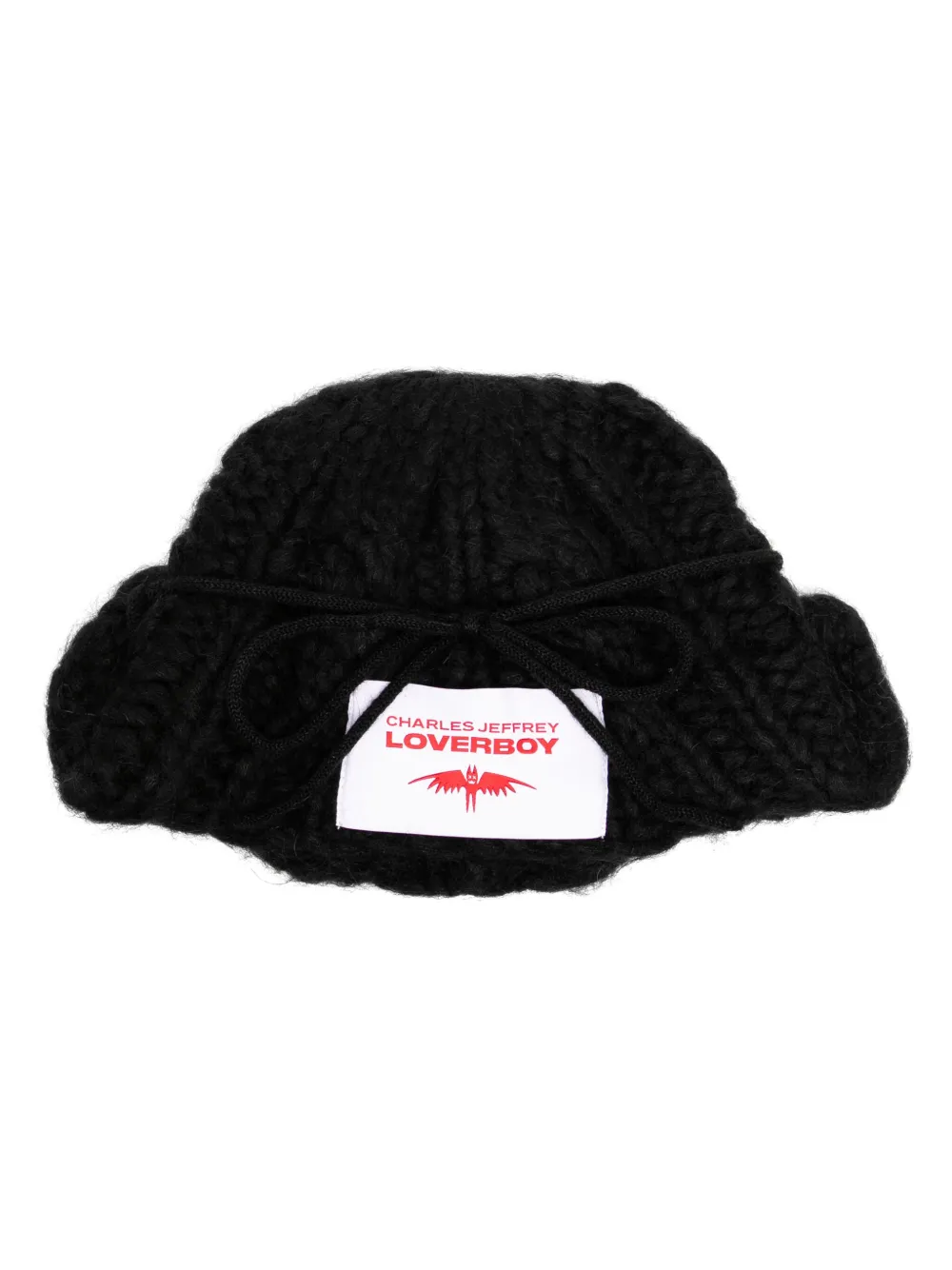 

Шапка бини крупной вязки Charles Jeffrey Loverboy, черный