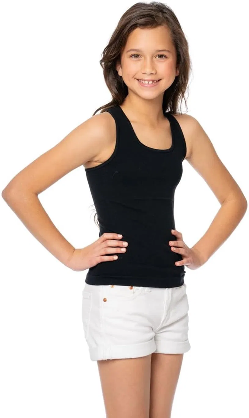 Танк топ Malibu Sugar для девочек, ракушка, Black/White, возраст 10-14 — фото 3
