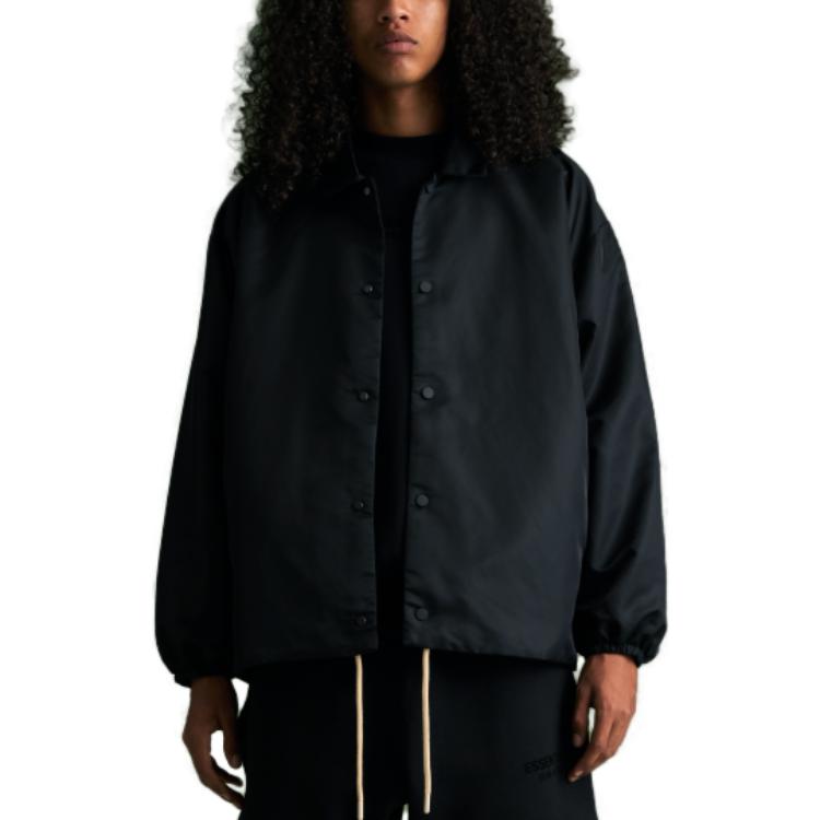 Куртка тренера Fear of God Essentials FW23 Чёрный, Чёрный/ЧЁРНЫЙ — фото 4