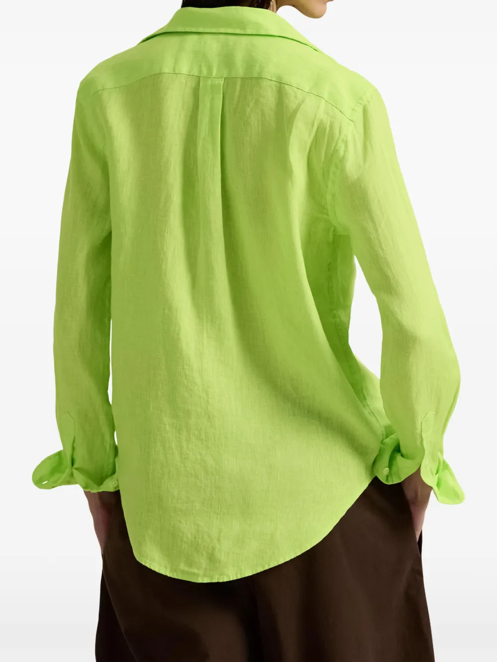 Рубашка с вышивкой POLO RALPH LAUREN, зеленый — фото 4