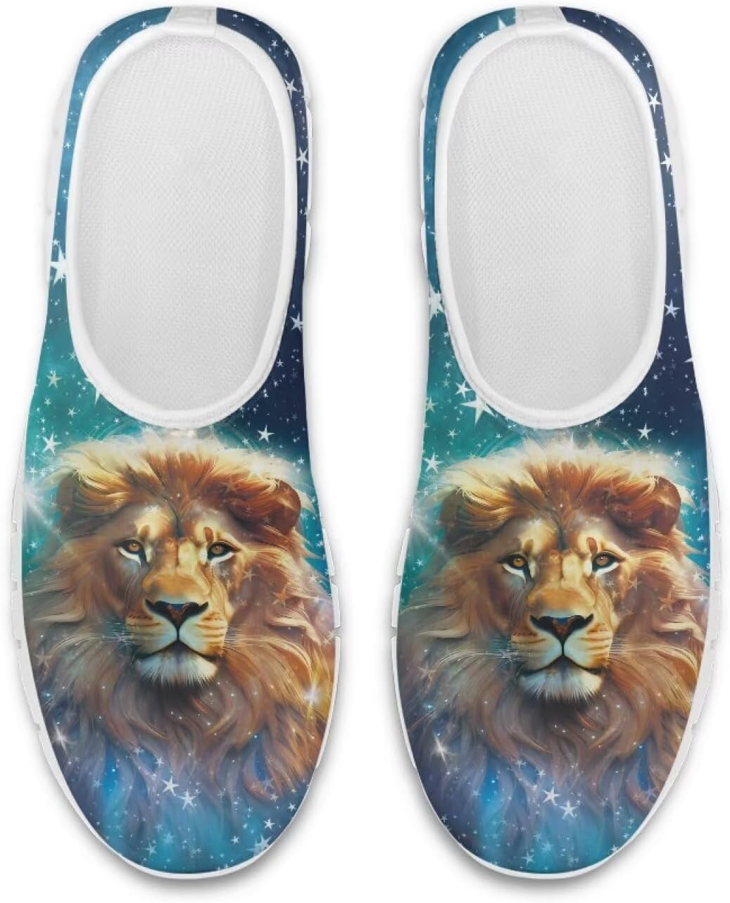

Мужские повседневные слипоны, комфортная обувь для путешествий и прогулок, легкие, нескользящие, для активного отдыха и спорта, кроссовки для бега, размеры США 5-14 Qoiuvncy, Stars Lion