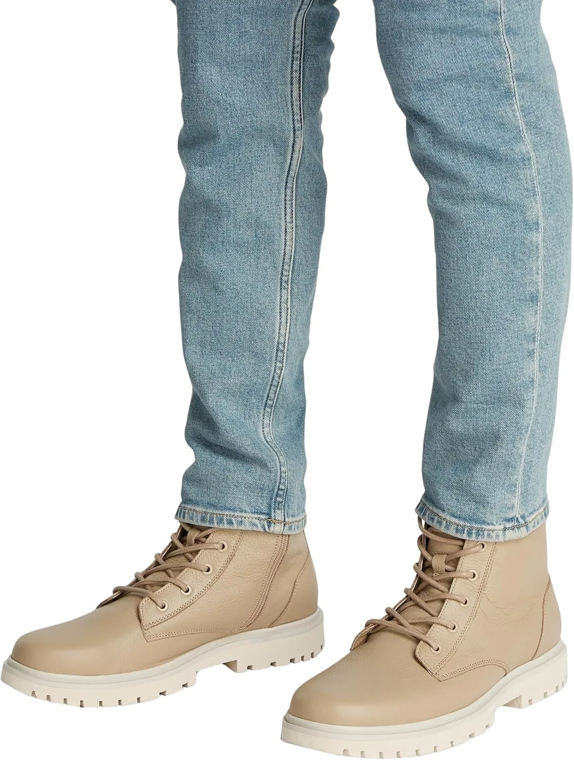 Ботинки средней длины Calvin Klein Herren Stiefel Eva Mid Tumbled zum Schnüren, Beige Travertine Eggshell — фото 3