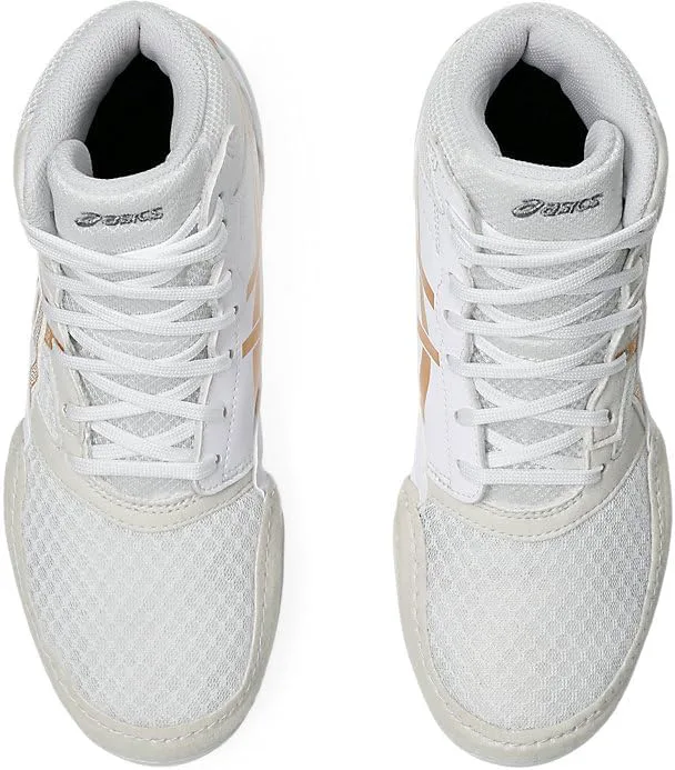 Детские кроссовки ASICS Unisex-Child Snapdown 4 Gs, белый/золотой — фото 3