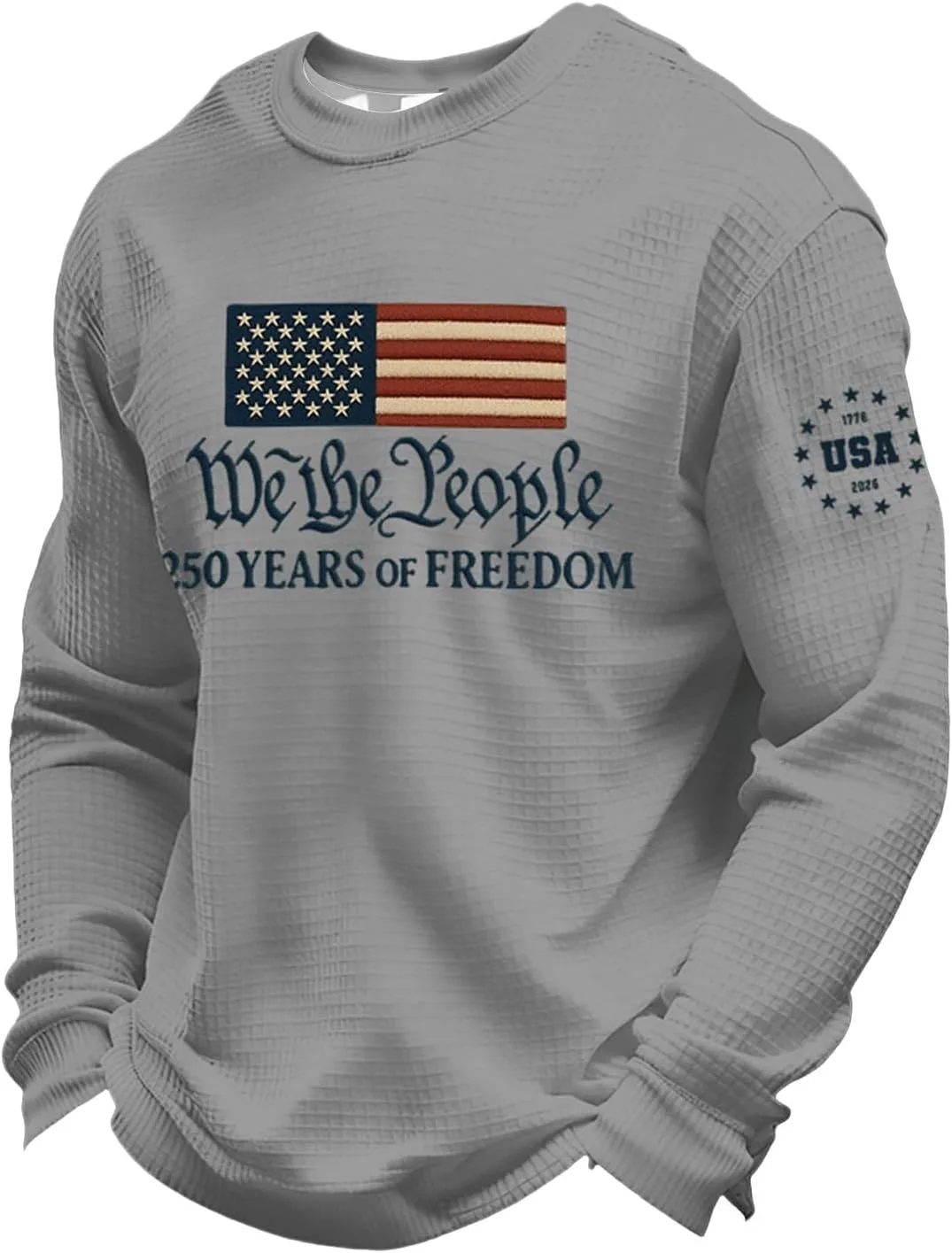 

Футболка мужская America 250th Anniversary Printed, Long Sleeve, Crew Neck lopmou