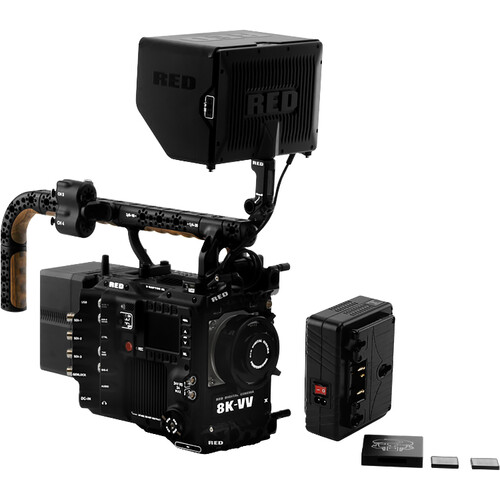 

RED DIGITAL CINEMA V-RAPTOR XL [X] 8K VV комплект для производства видео с жестким шарнирным соединением и сенсорным экраном 7 дюймов, специальный заказ (без батарей, золотое крепление)