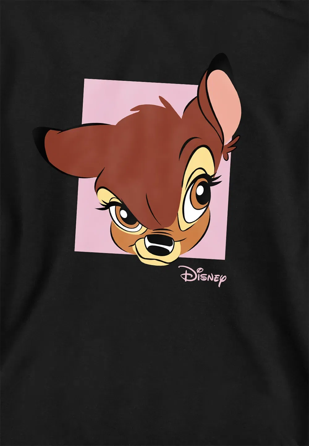 Детская худи с принтом Bambi, черная, Disney, черный — фото 2
