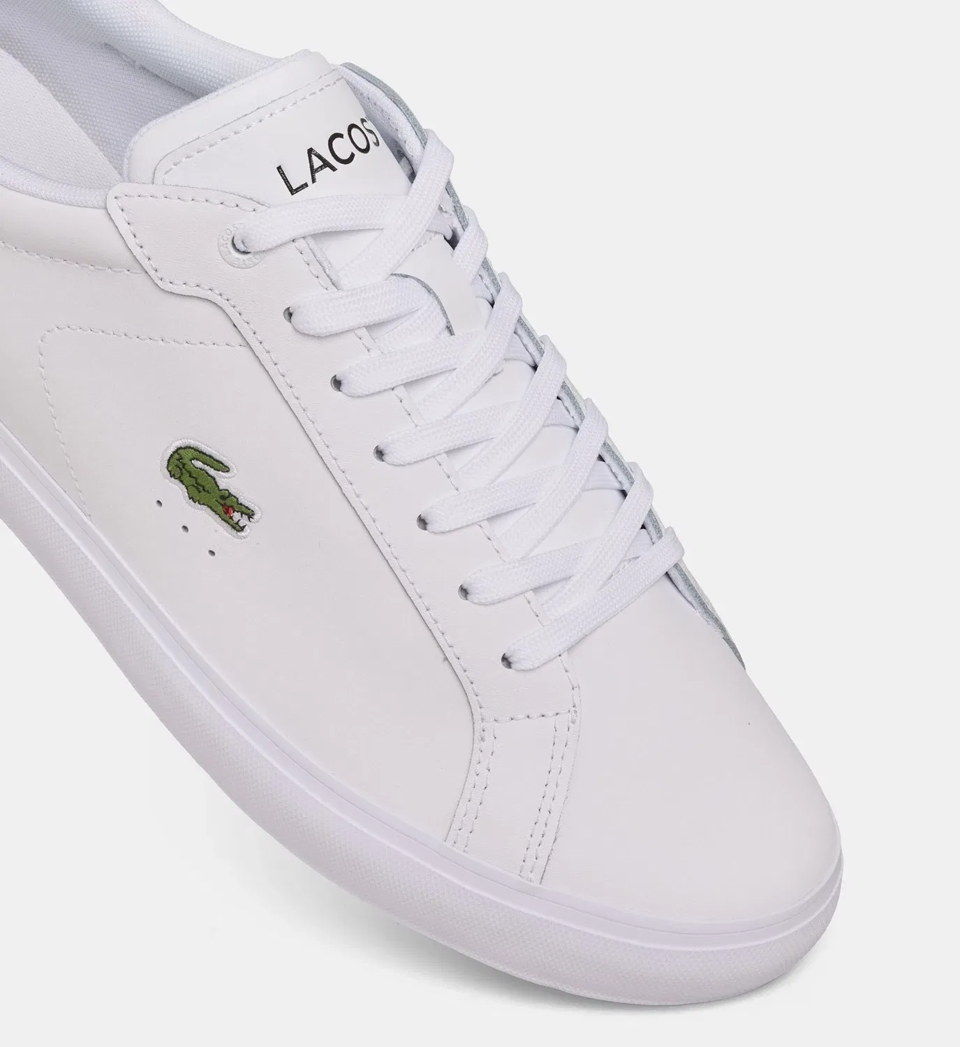 Низкие кеды Powercourt из кожи Lacoste, белый — фото 4