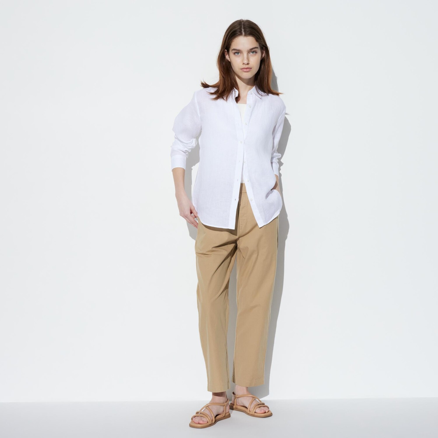 

Брюки UNIQLO по щиколотку, хаки