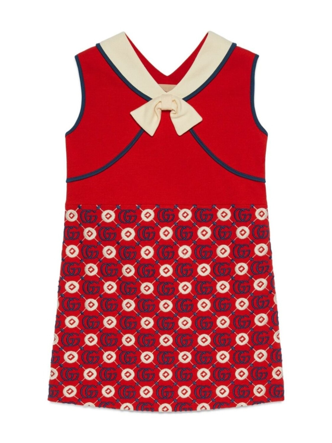 

Gucci Kids платье без рукавов с логотипом Interlocking G, красный