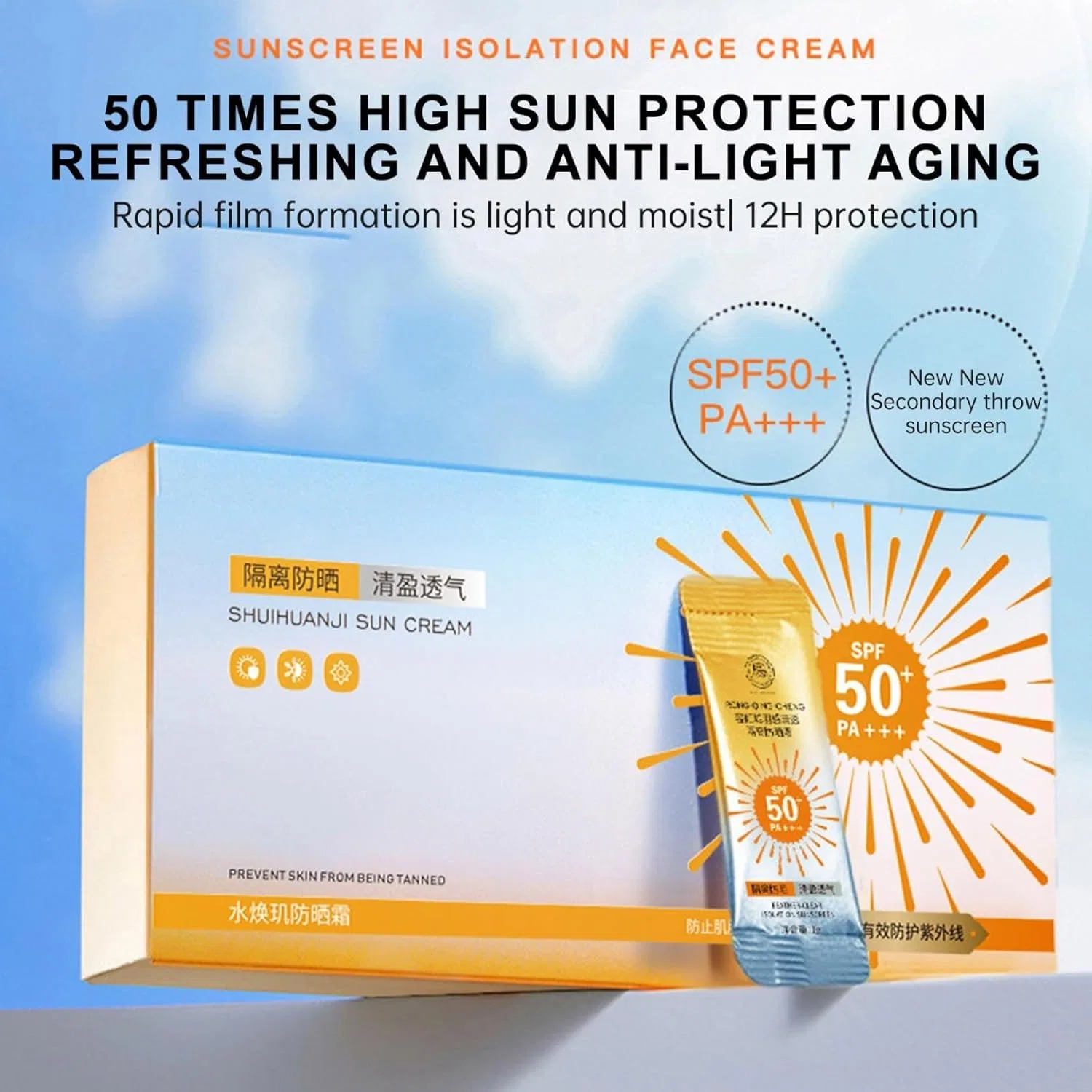 Солнцезащитный крем-спрей антивозрастной SPF 50+ (30 шт.) ‎Orgrul, 30Pc — фото 4