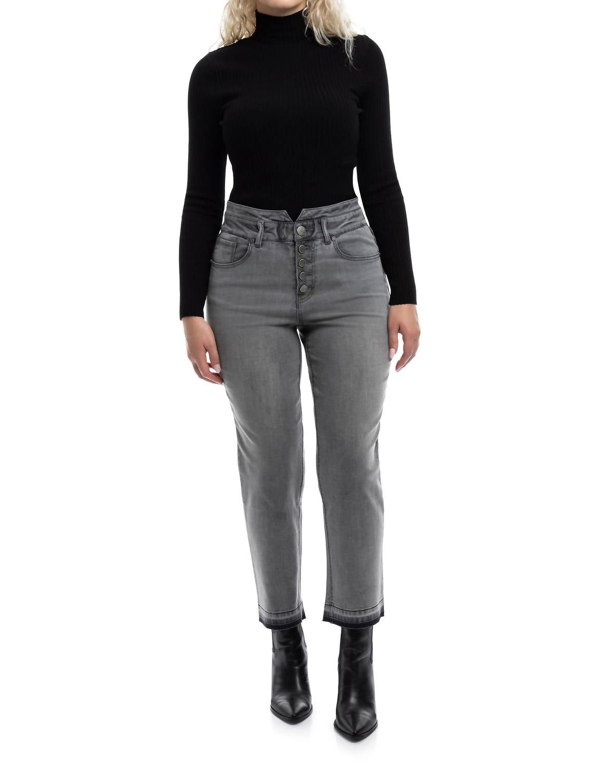 

1822 Denim Джинсы Vienna Relaxed Straight Leg Jean, цвет выстиранный черный