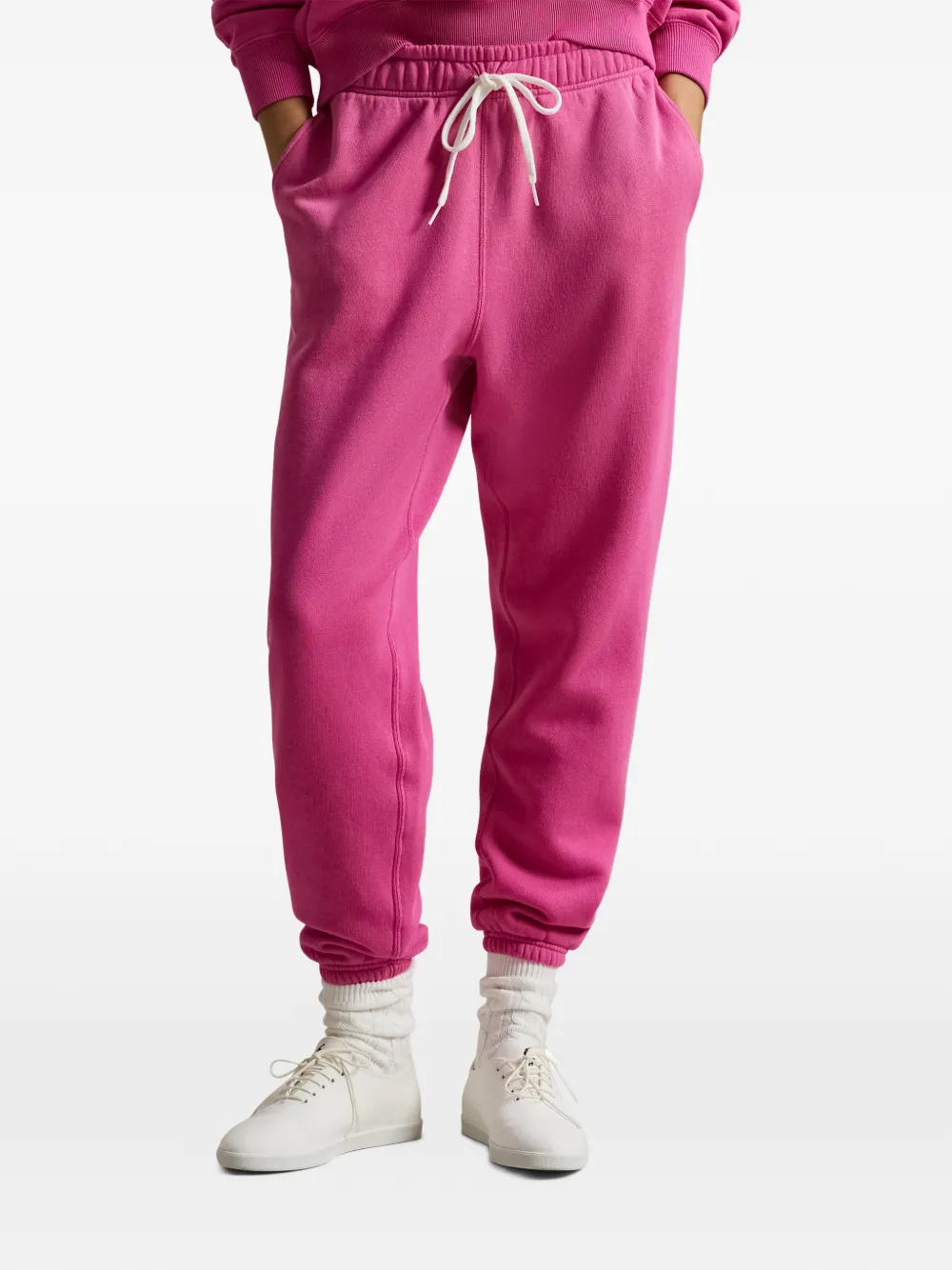 Флисовые спортивные брюки с кулиской Polo Ralph Lauren, розовый — фото 3