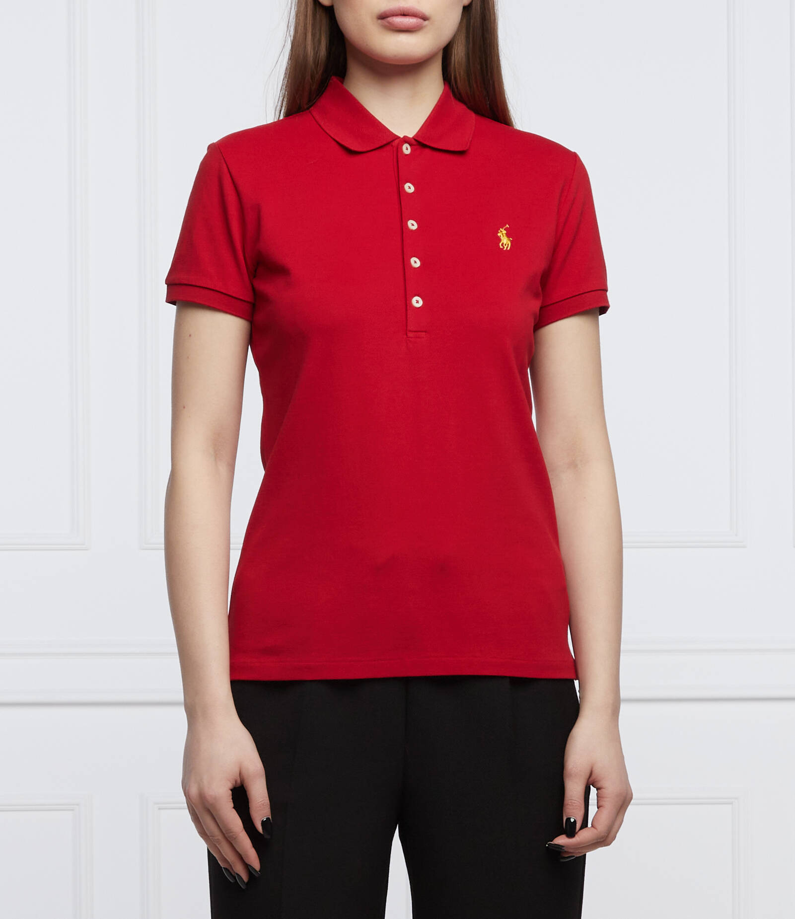 

Поло POLO RALPH LAUREN slim fit, красный