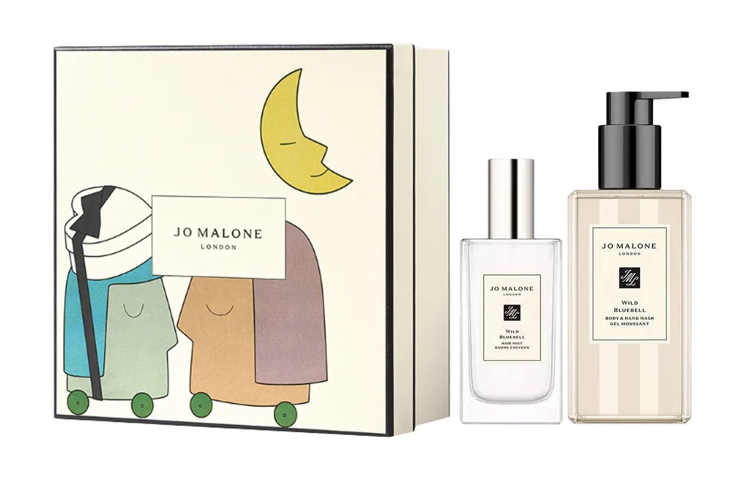 Jo Malone London Набор для ухода за волосами с ароматом колокольчика, гель для душа и туалетная вода, 30 мл + 250 мл, Two-Piece Set: Blue Wind Chime Shower Gel 250ml+Blue Wind Chime Hair Scent Mist 30ml