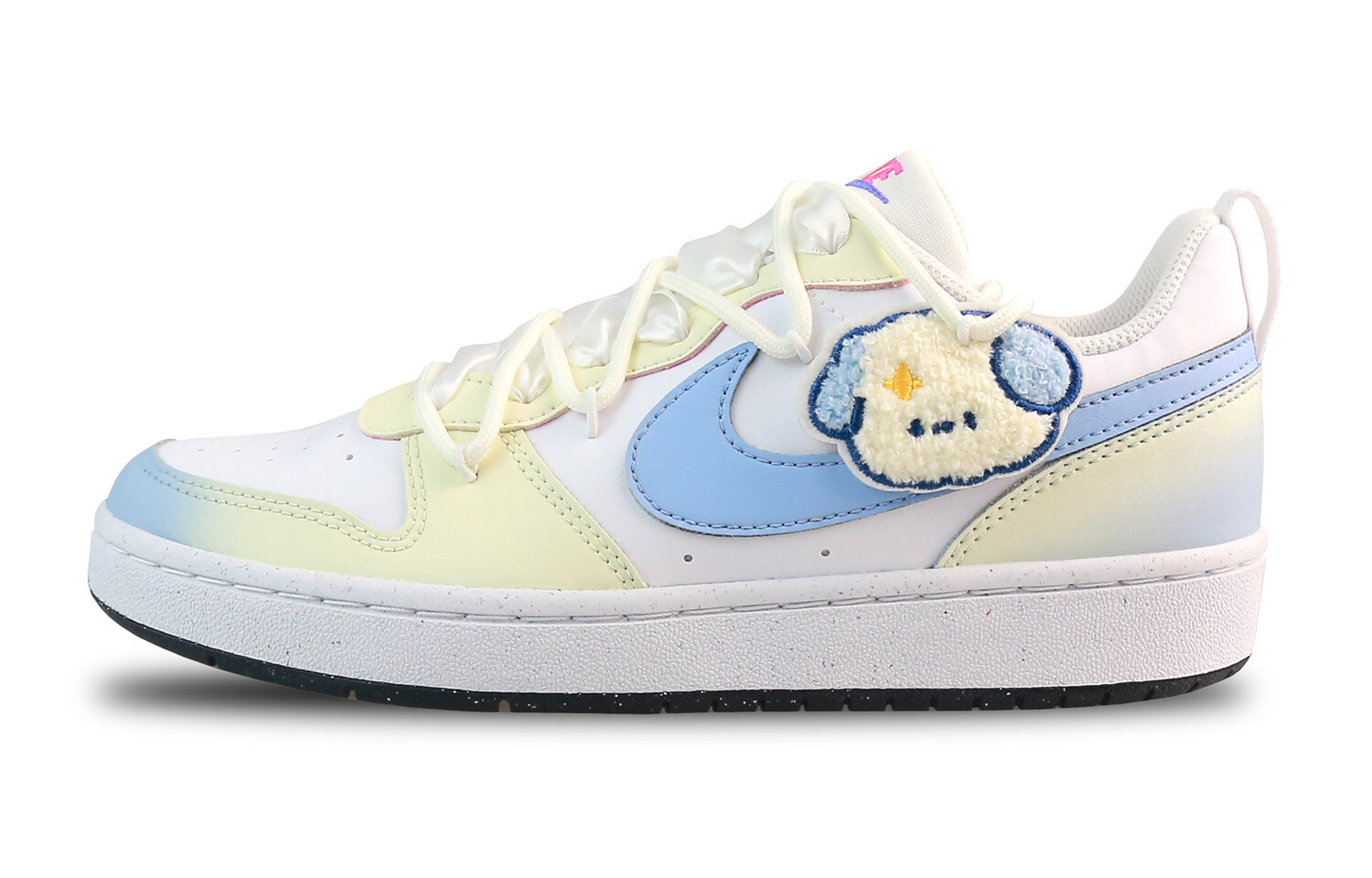 

Кроссовки Nike Court Borough Skateboarding Shoes Women's Low-top Yellow/blue, светло-желтый