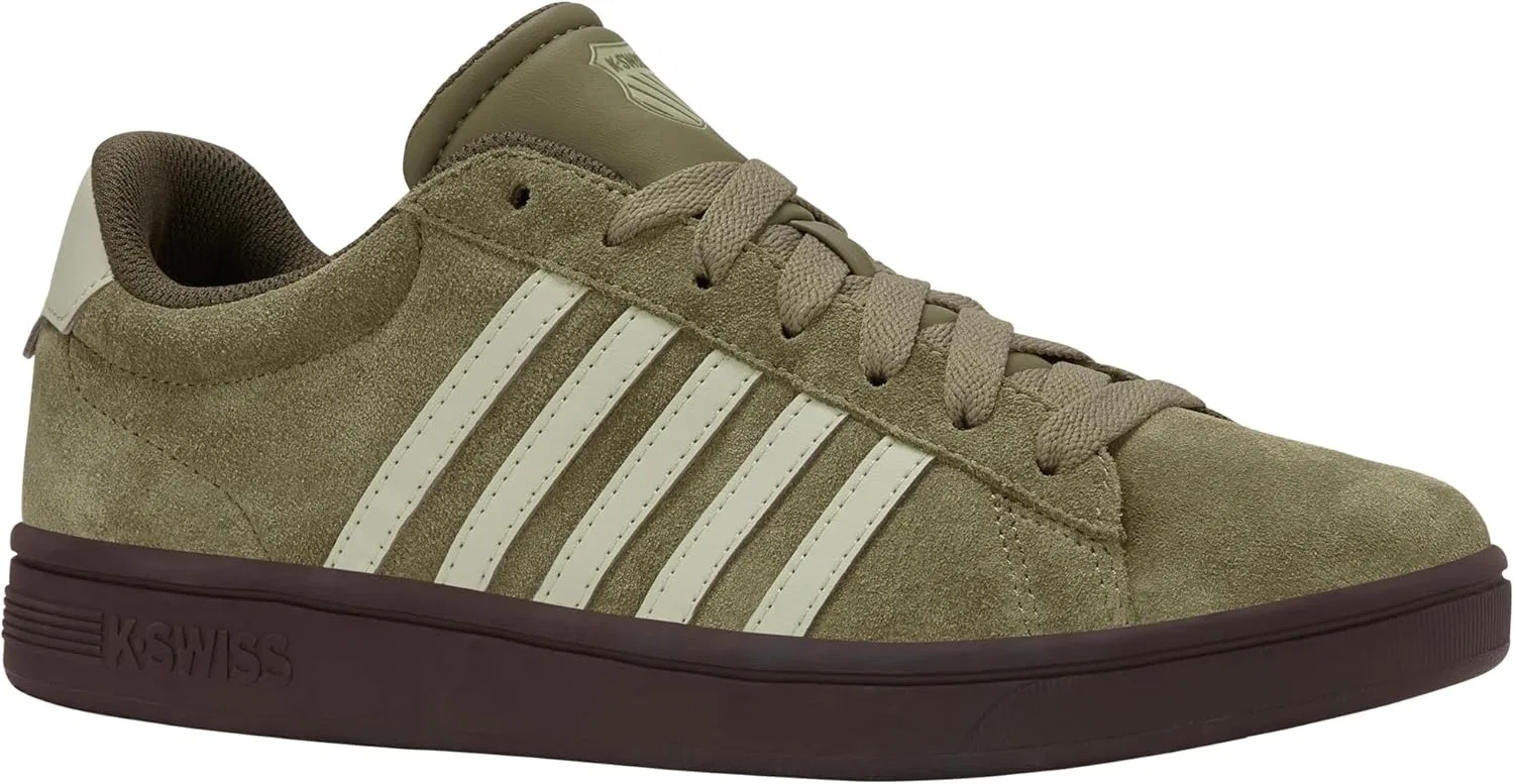 Кроссовки K-Swiss Court Tiebreak II SDE Herren Leder Schuhe 09492-367 dunkelgrün, Green — фото 2