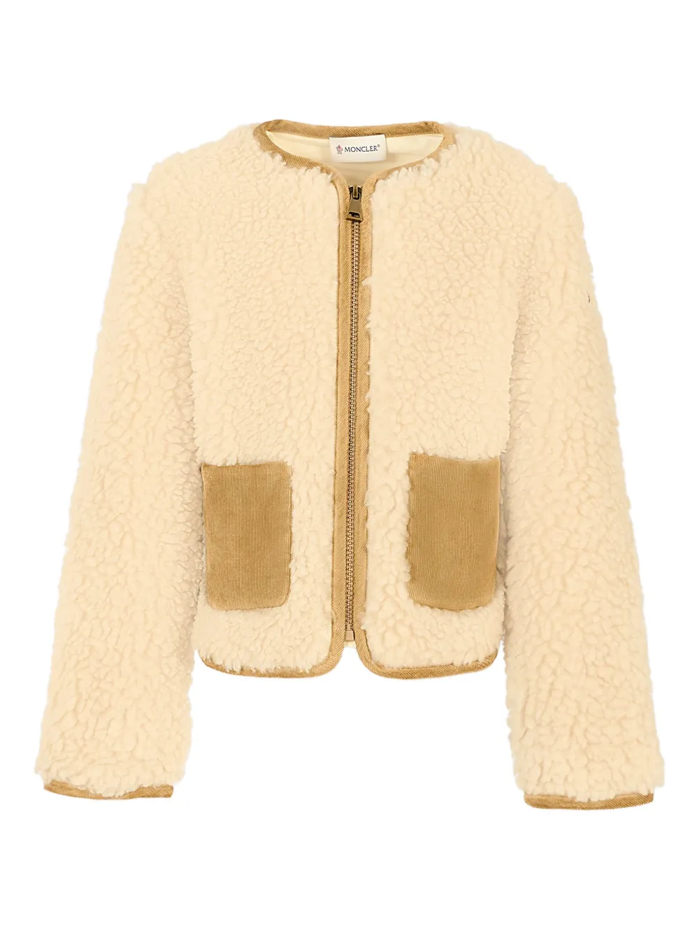 

Пальто из флиса с карманами Moncler Enfant, нейтральный