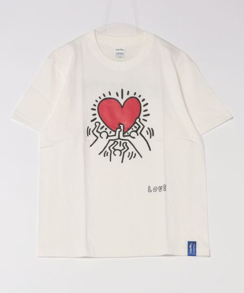 

Футболка с принтом Keith Haring, кремовая