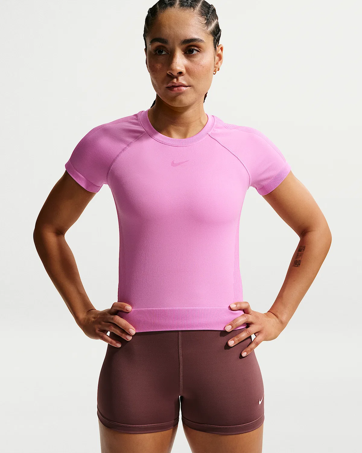 Женская футболка Dri-FIT Nike Pro Seamless, Light Magenta