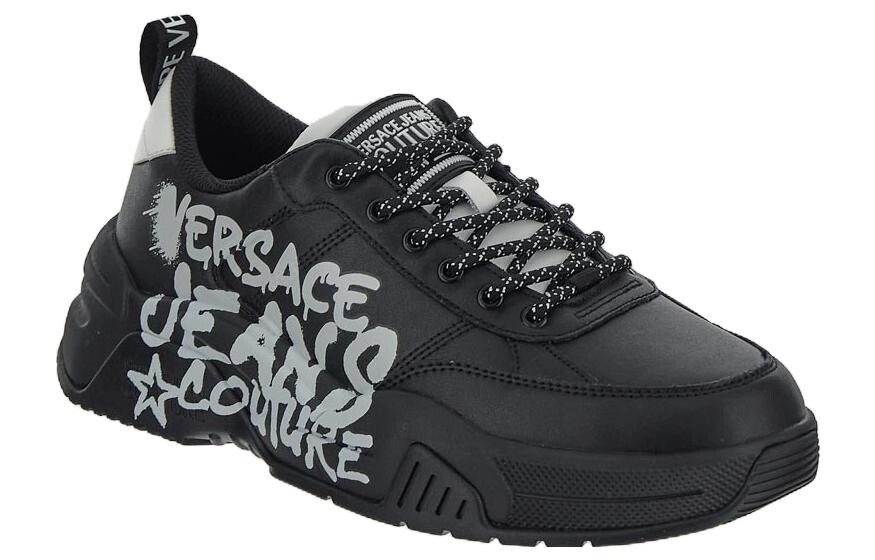 Кроссовки мужские Lifestyle Shoes Men Low-Top Black Versace Jeans Couture — фото 4