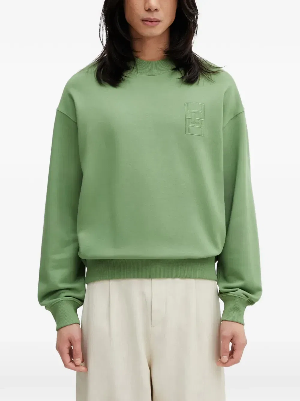 Свитшот Lacoste с вышивкой, зеленый