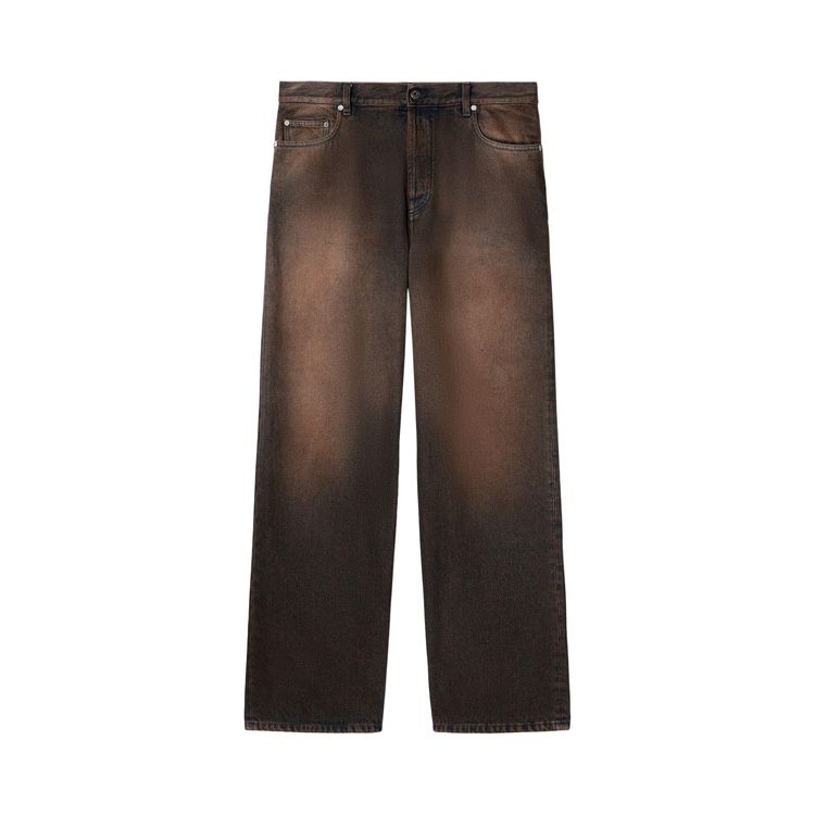 

Джинсы Off-White Overdyed Straight Jeans 'Brown', коричневый