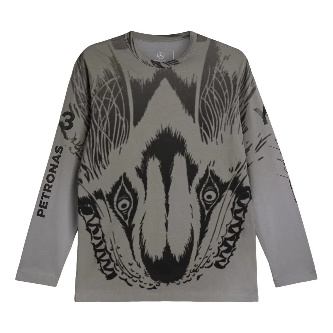 Футболка с длинными рукавами Adidas Y-3 Mercedes Wolf Graphic 'Black' KS7830, черный