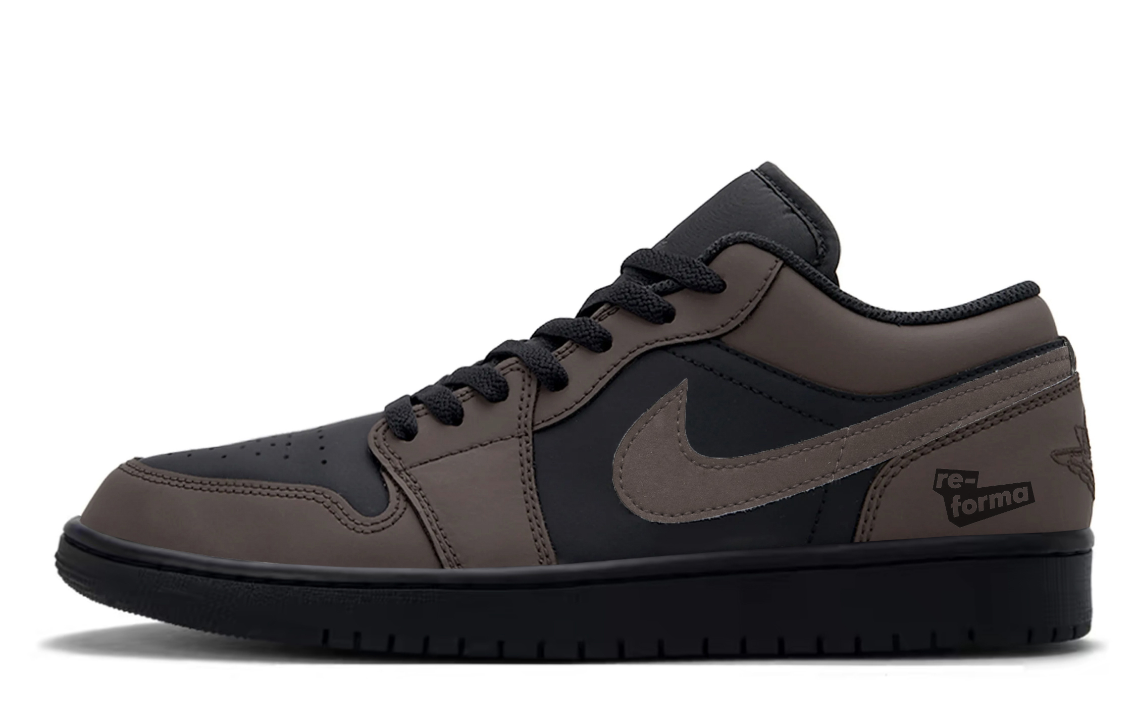 

Jordan Кроссовки Air 1 Cushioning Low top Vintage Basketball Shoes Men's Black Brown