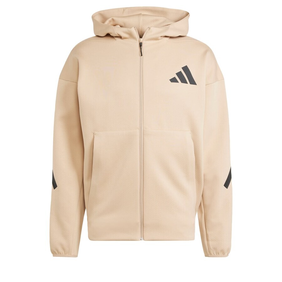 

Свитер с капюшоном на молнии ADIDAS SPORTSWEAR Athletic Zip-Up Hoodie, бежевый