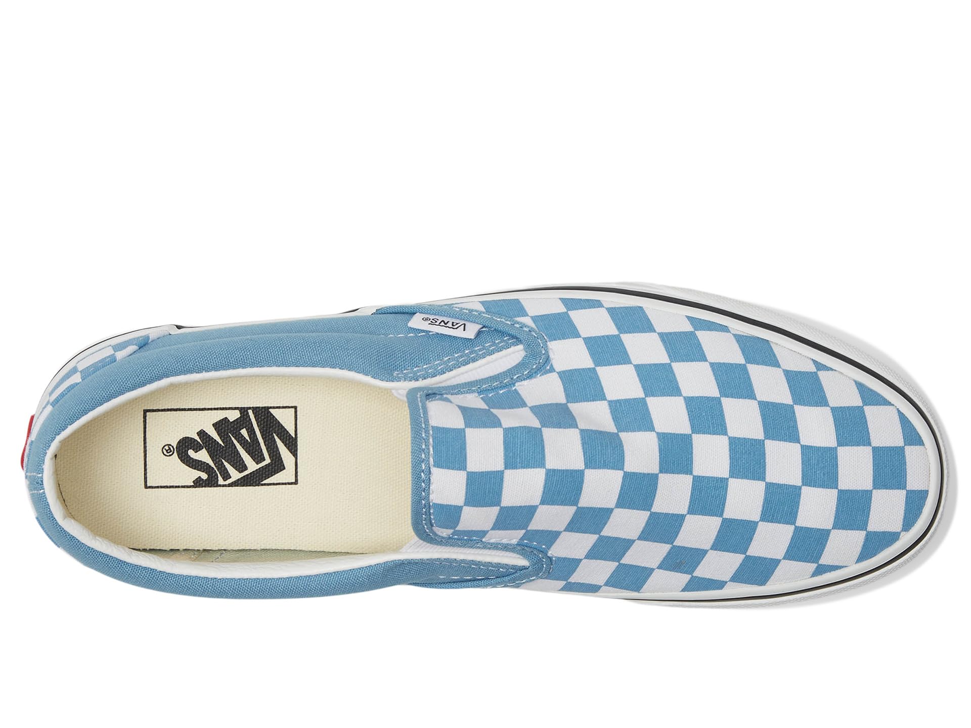 Кроссовки Vans Classic Slip On Checkerboard, Color Theory Checkerboard Heritage BlueSee Less — фото 2