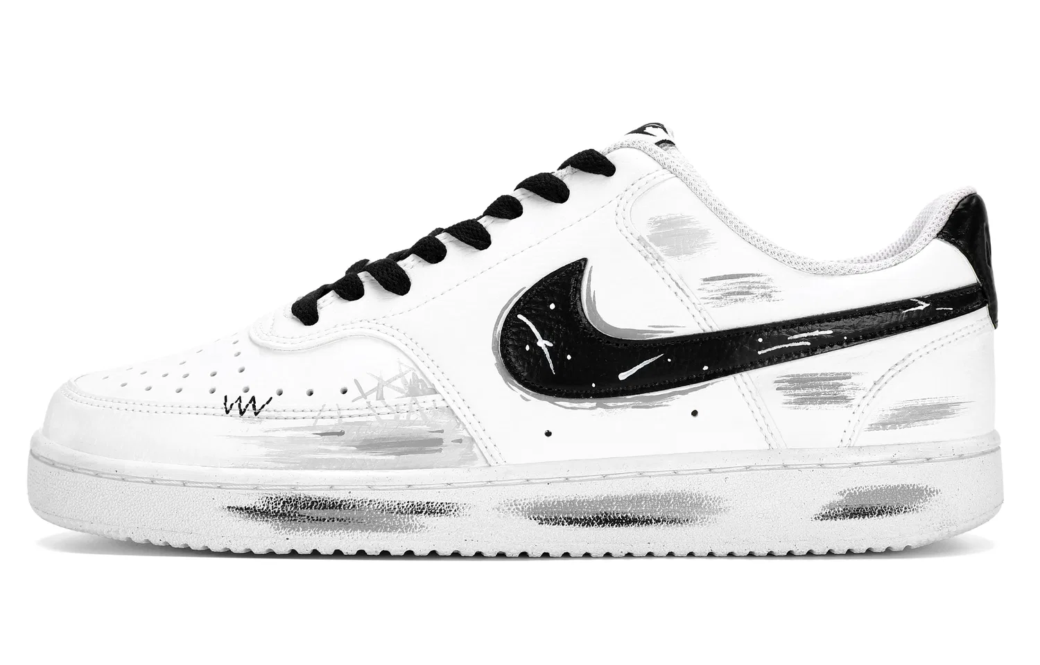Кроссовки скейтбординговые Nike Court Vision 1 Ink Order белый