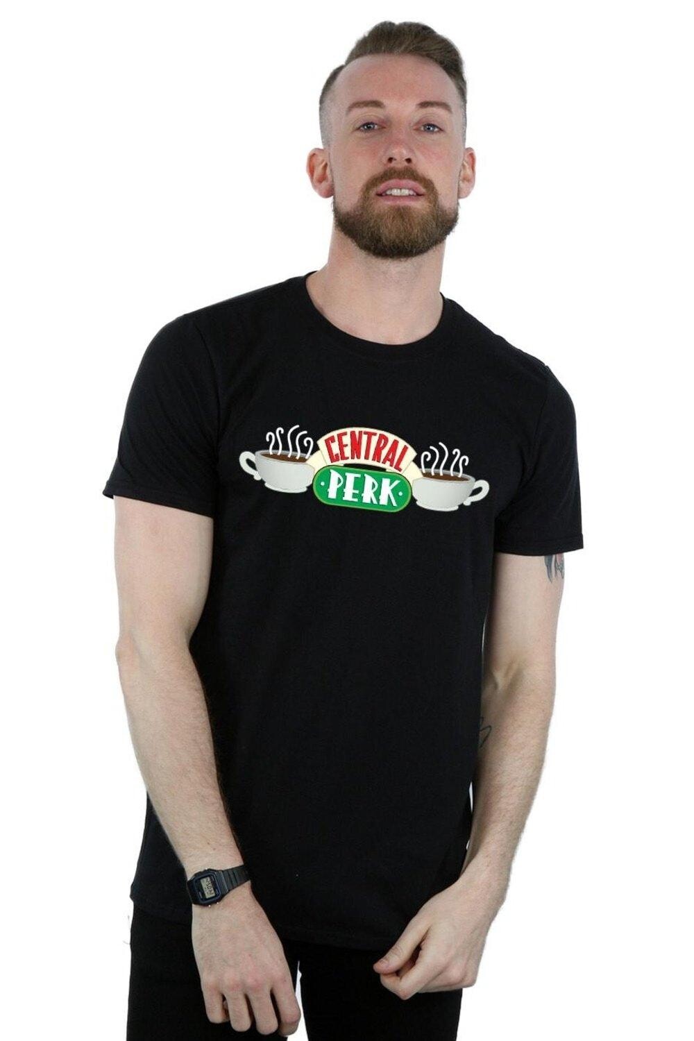 

Хлопковая футболка Central Perk Friends, черный
