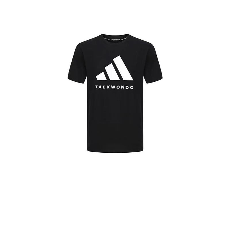 Футболка унисекс черно-белая Adidas с ожерельем — фото 3