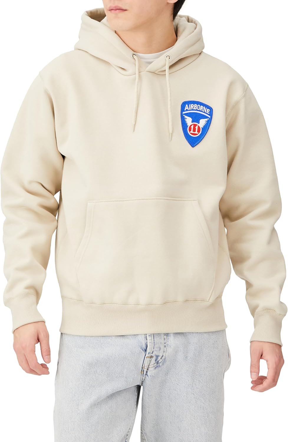 

Толстовка с капюшоном в стиле F, нашивка с гербом армии США, флисовая подкладка, пуловер, цвет: серый (stone) F-Style