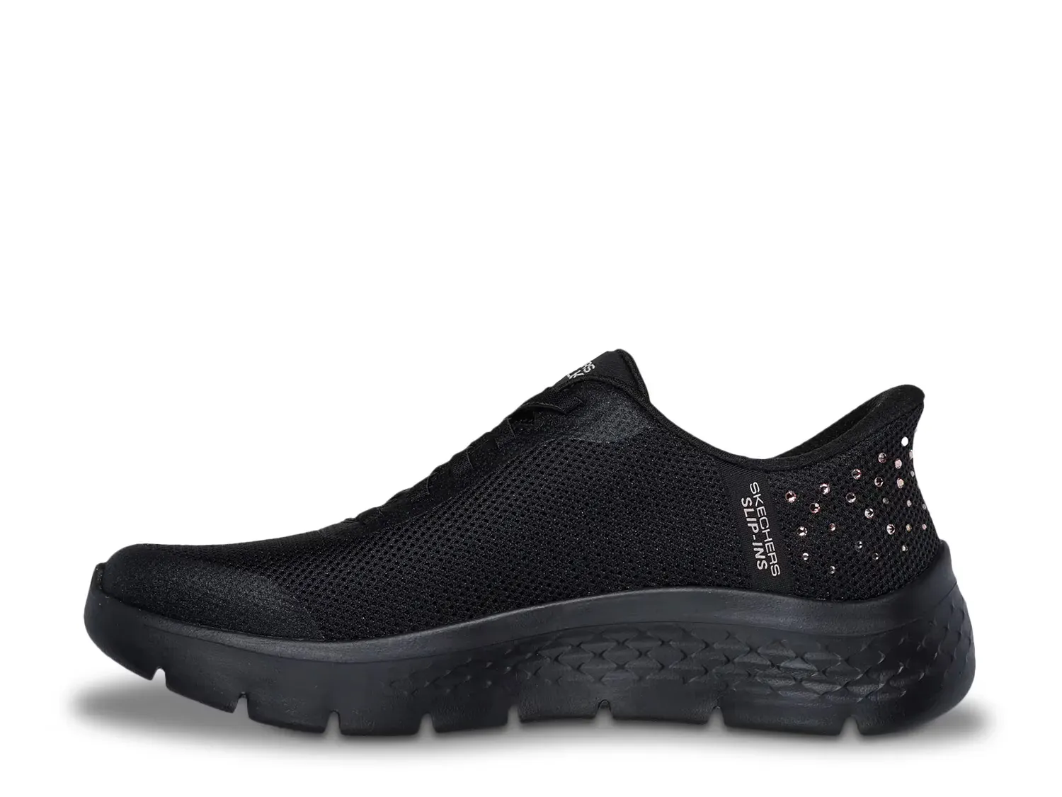 Hands Free Slip-ins GO WALK Flex Krysta Кроссовки - женские Skechers, Black/Pink — фото 2