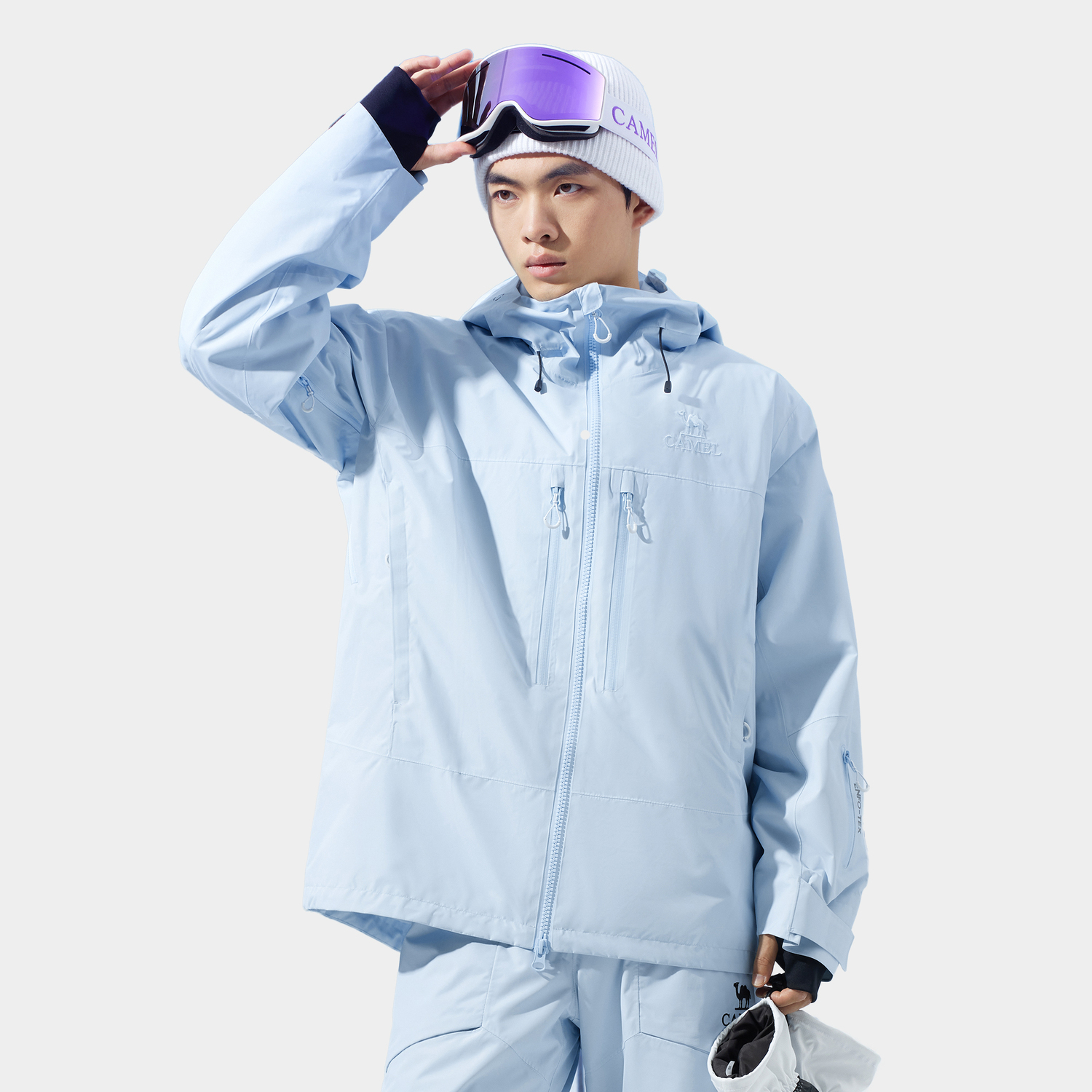Верхняя одежда для лыж Snow Eagle Collection Unisex CAMEL, phantom черный/heather белый/mariзолото желтый — фото 4