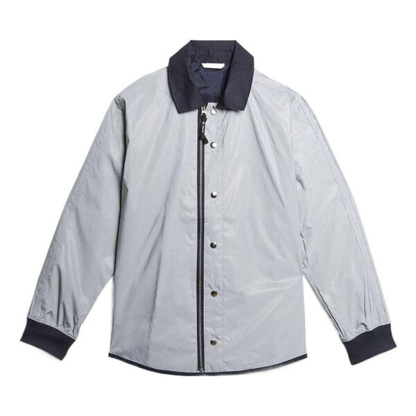 

Куртка colorblock long sleeves lapel coach jacket gray Adidas, мультиколор
