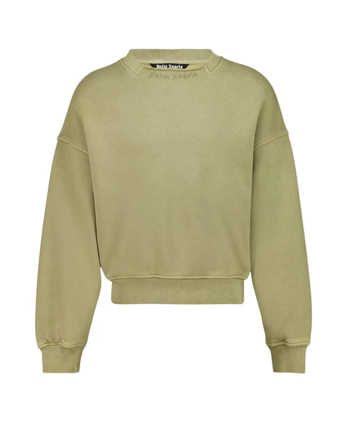 

Толстовка с изогнутым логотипом Palm Angels, зеленый