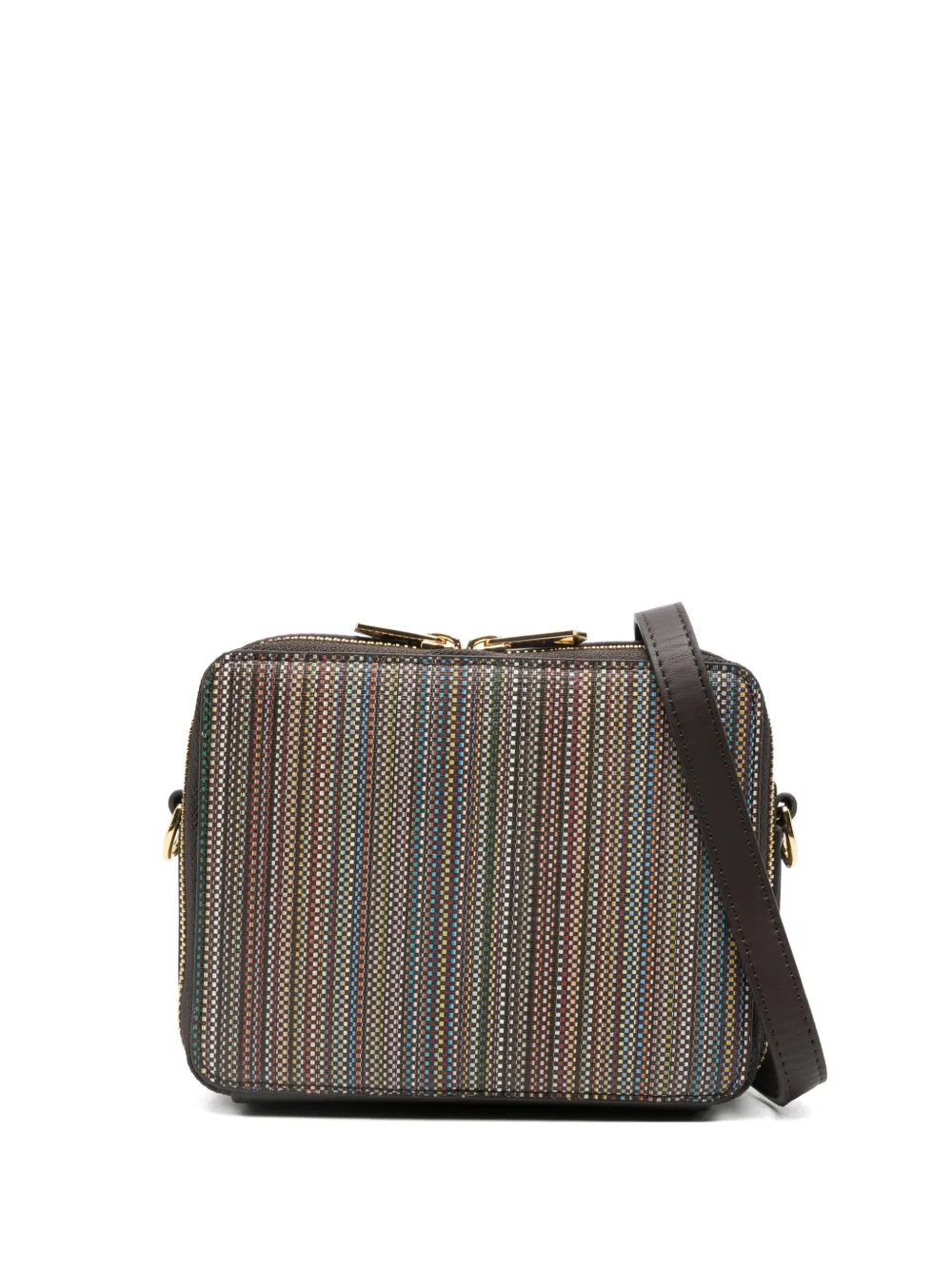 

Полосатая сумка на молнии через плечо Paul Smith, коричневый