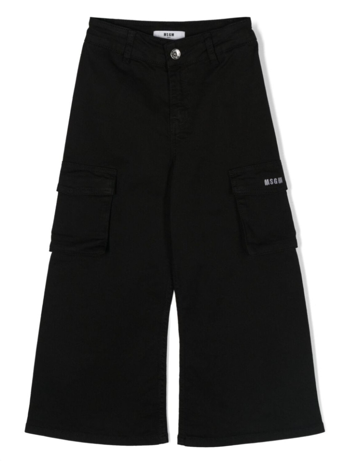 

MSGM Kids твиловые брюки, черный