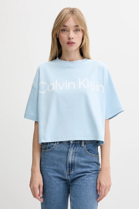 

Хлопковая футболка Calvin Klein, синий