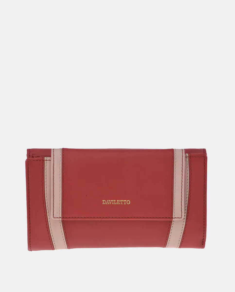 

Большой женский кошелек из кожи Daviletto, цвет Rosa